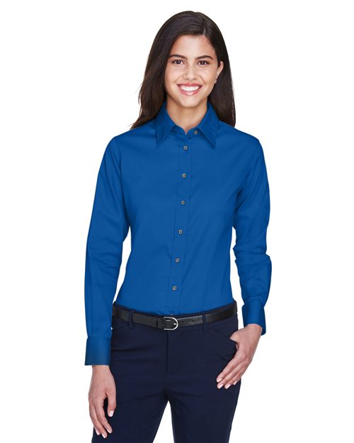 Women's Easy Blend™ Long Sleeve Twill Dress Shirt with Stain-Release