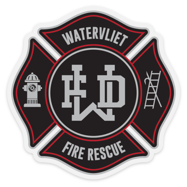 Watervliet FD Sticker - Gray