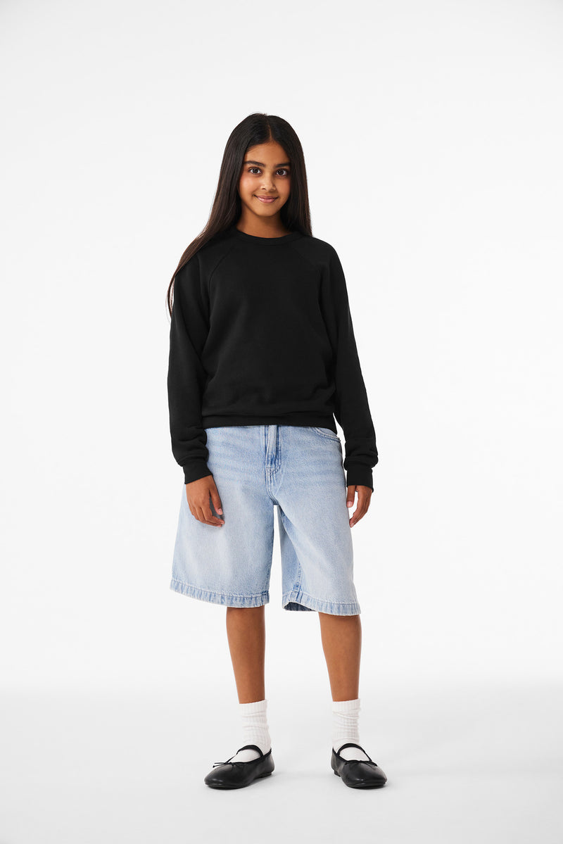 BELLA+CANVAS Youth Sponge Fleece Raglan Sweatshirt BC3901Y