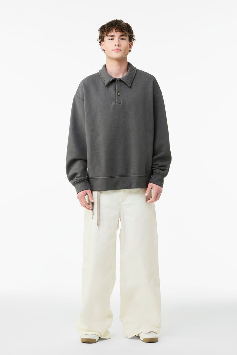 BELLA+CANVAS Unisex 10-Ounce Polo Sweatshirt BC4741