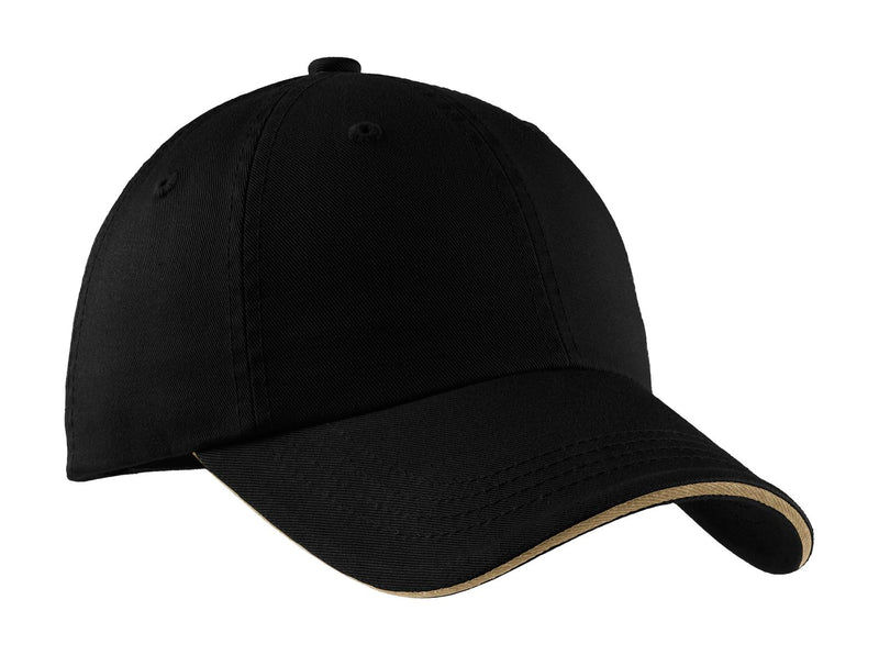 Port Authority Sandwich Bill Cap with Striped Closure. C830