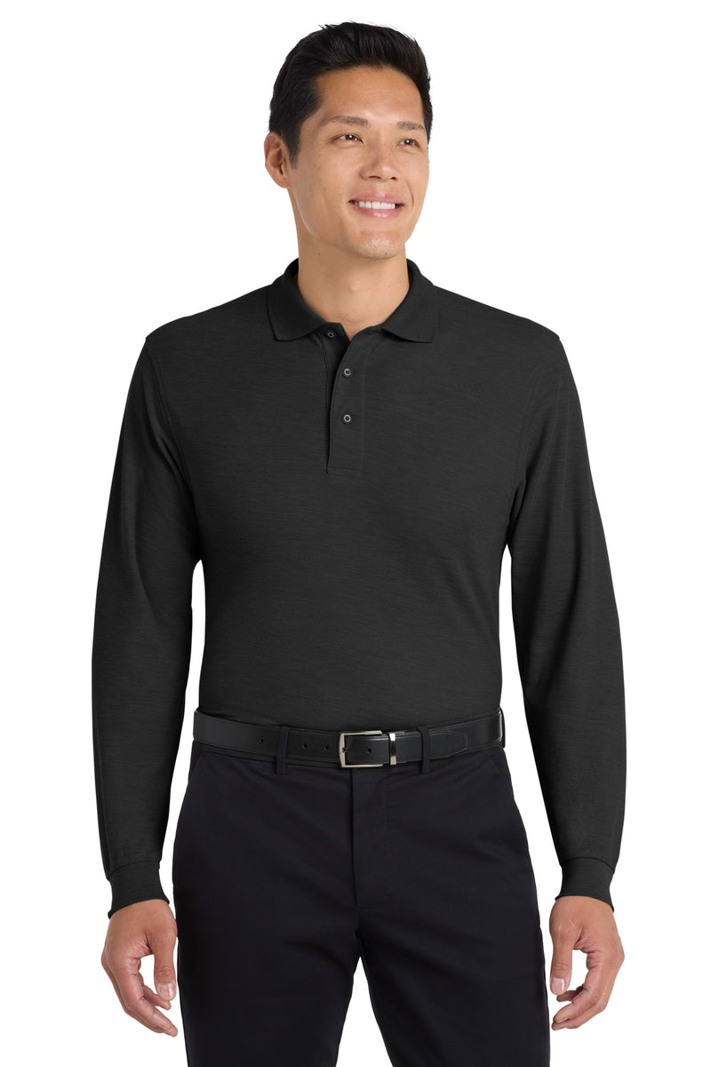 Port Authority Silk Touch Long Sleeve Polo. K500LS