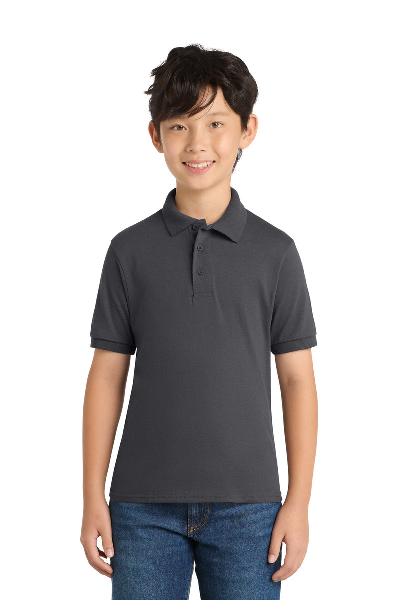 Port & Co Youth Core Blend Jersey Knit Polo. KP55Y