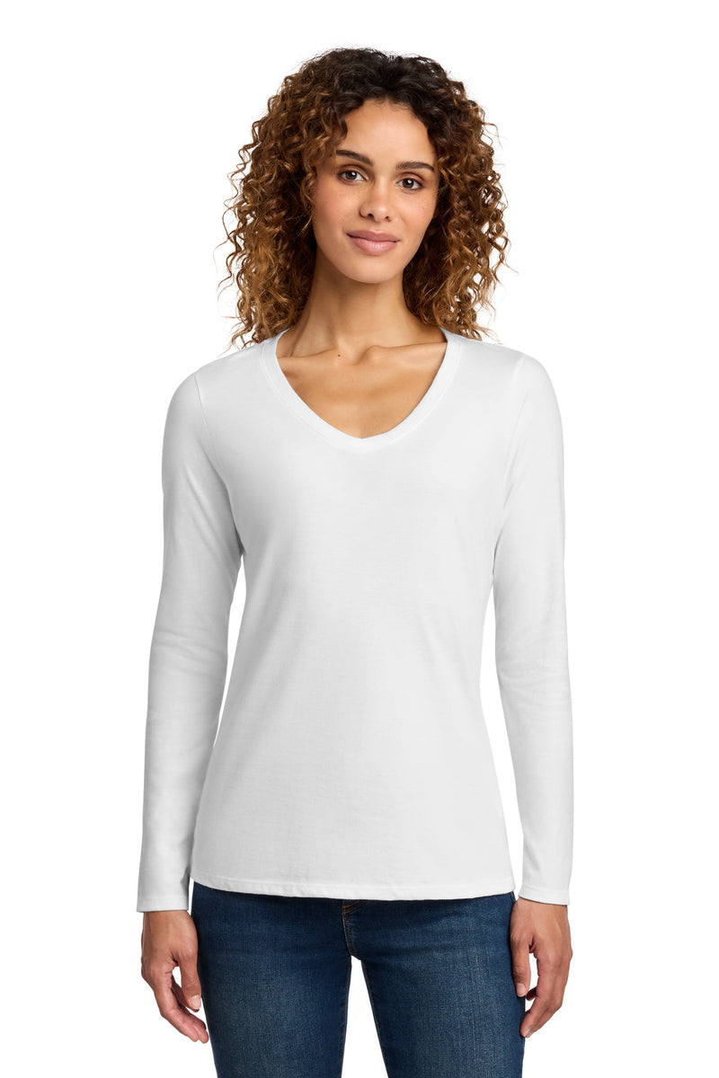 Port & Co Women's Long Sleeve Fan Favorite V-Neck Tee. LPC450VLS