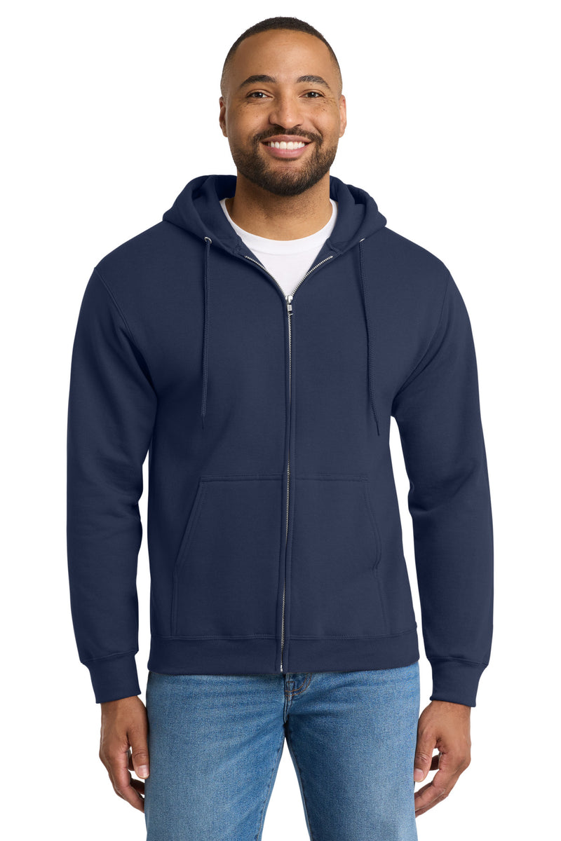 Port & Co Tall Essential Fleece Full-Zip Hooded Sweatshirt. PC90ZHT