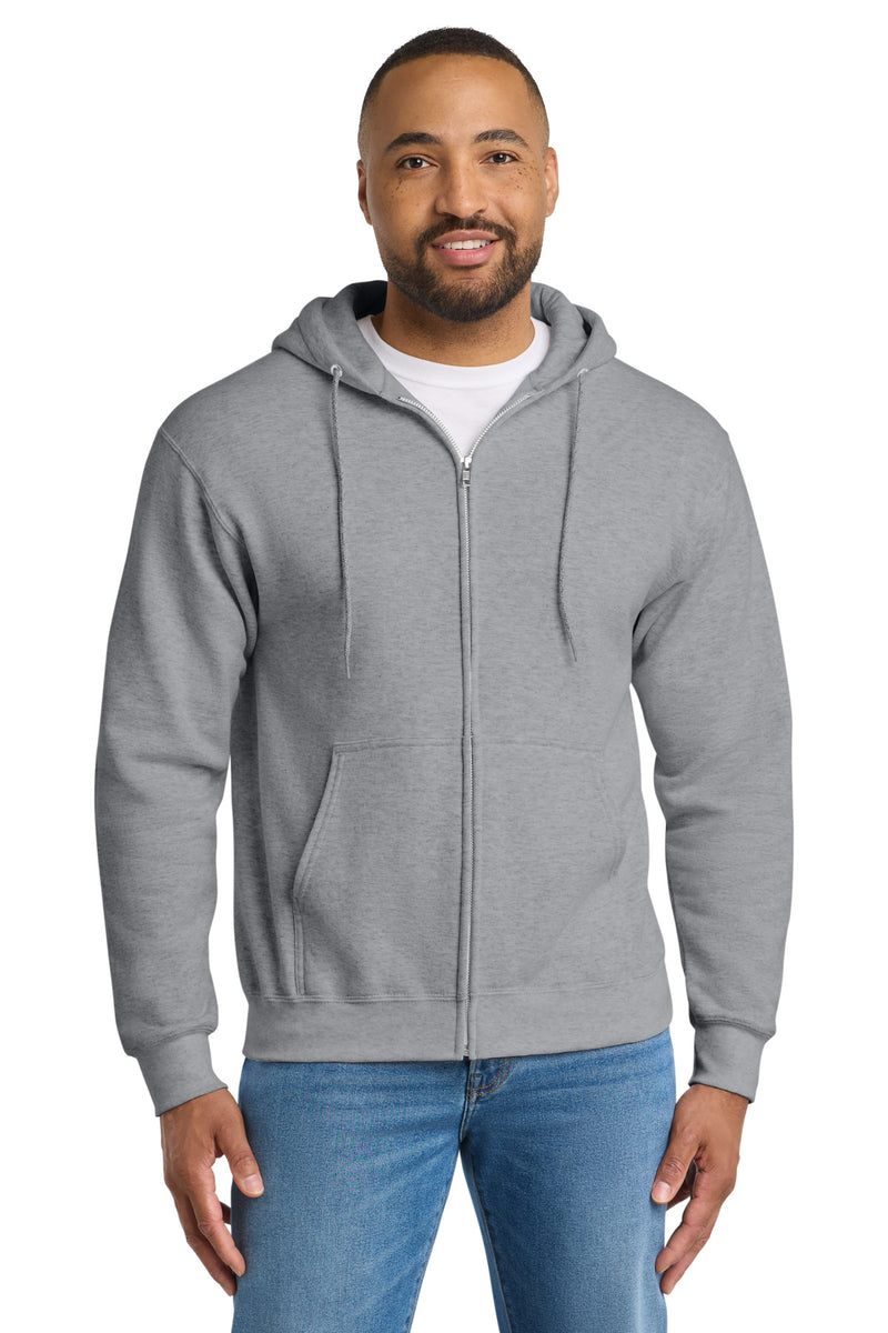 Port & Co Essential Fleece Full-Zip Hooded Sweatshirt. PC90ZH