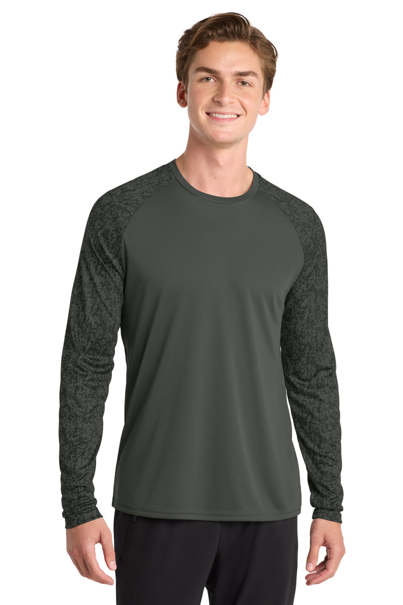 Sport-Tek Long Sleeve Digi Camo Tee. ST460LS