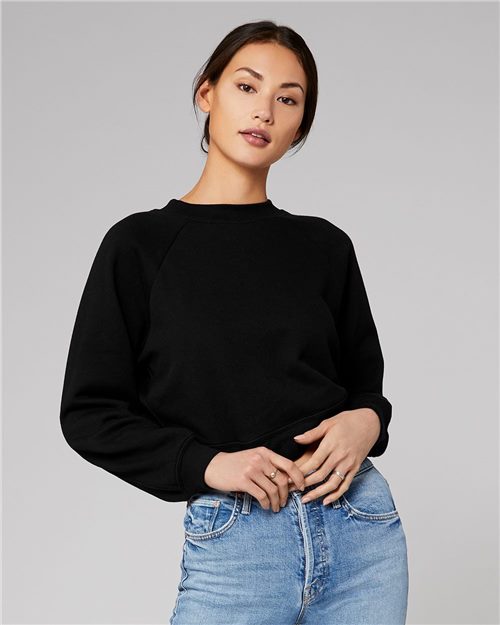 Women's Crop Raglan Crewneck Sweatshirt
