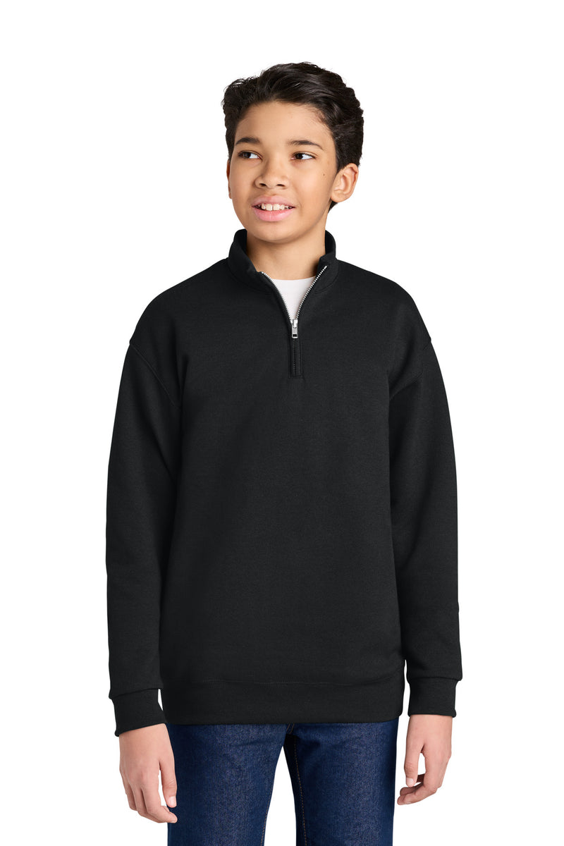 DISCONTINUED Jerzees Youth NuBlend 1/4-Zip Cadet Collar Sweatshirt 995Y