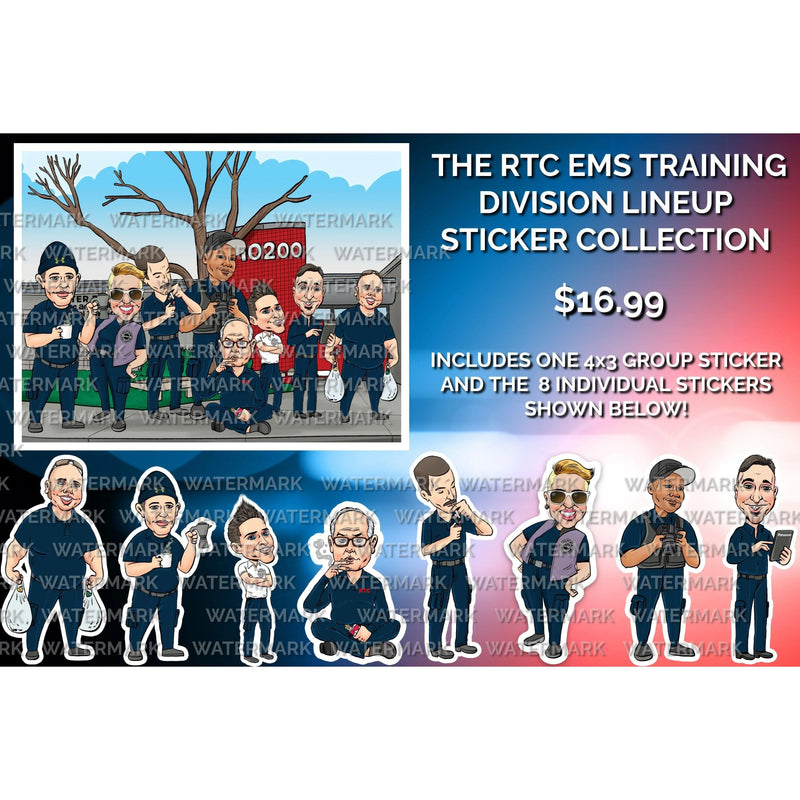 STICKERS - THE RTC EMS TRAINING DIVISION LINEUP