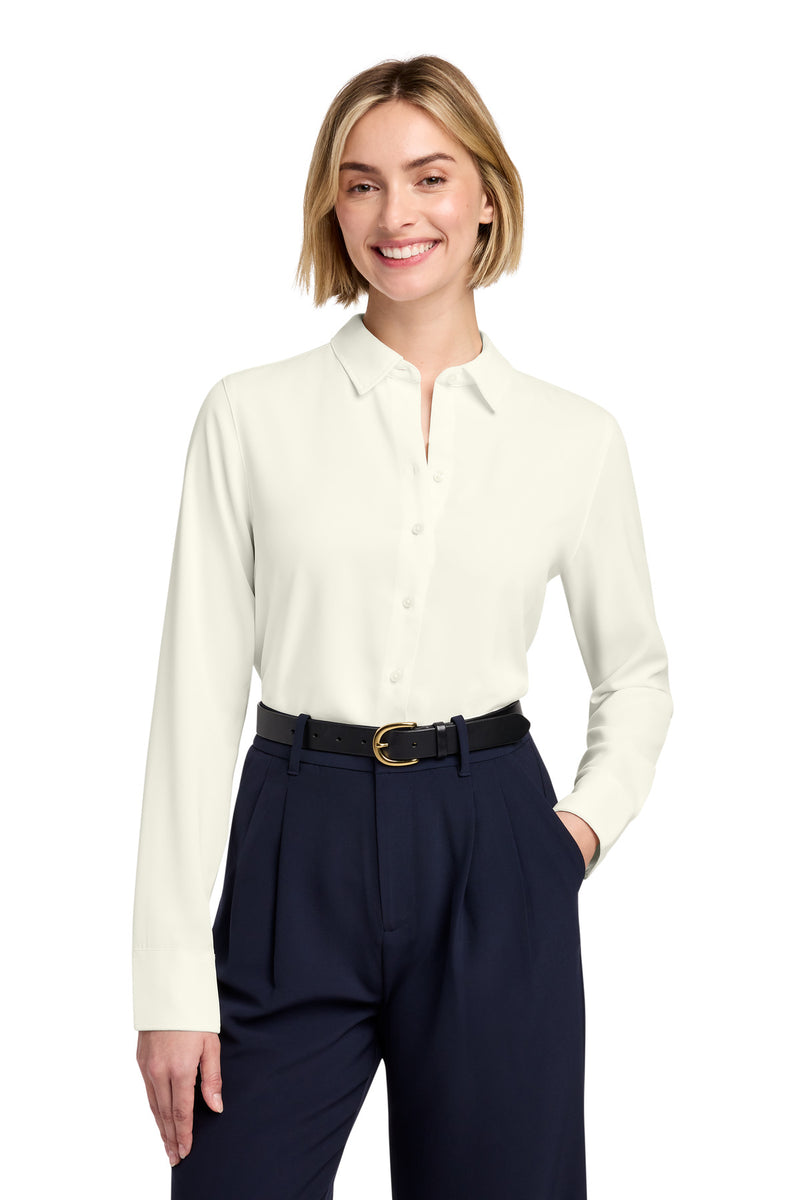 Brooks Brothers Women's Full-Button Satin Blouse BB18007