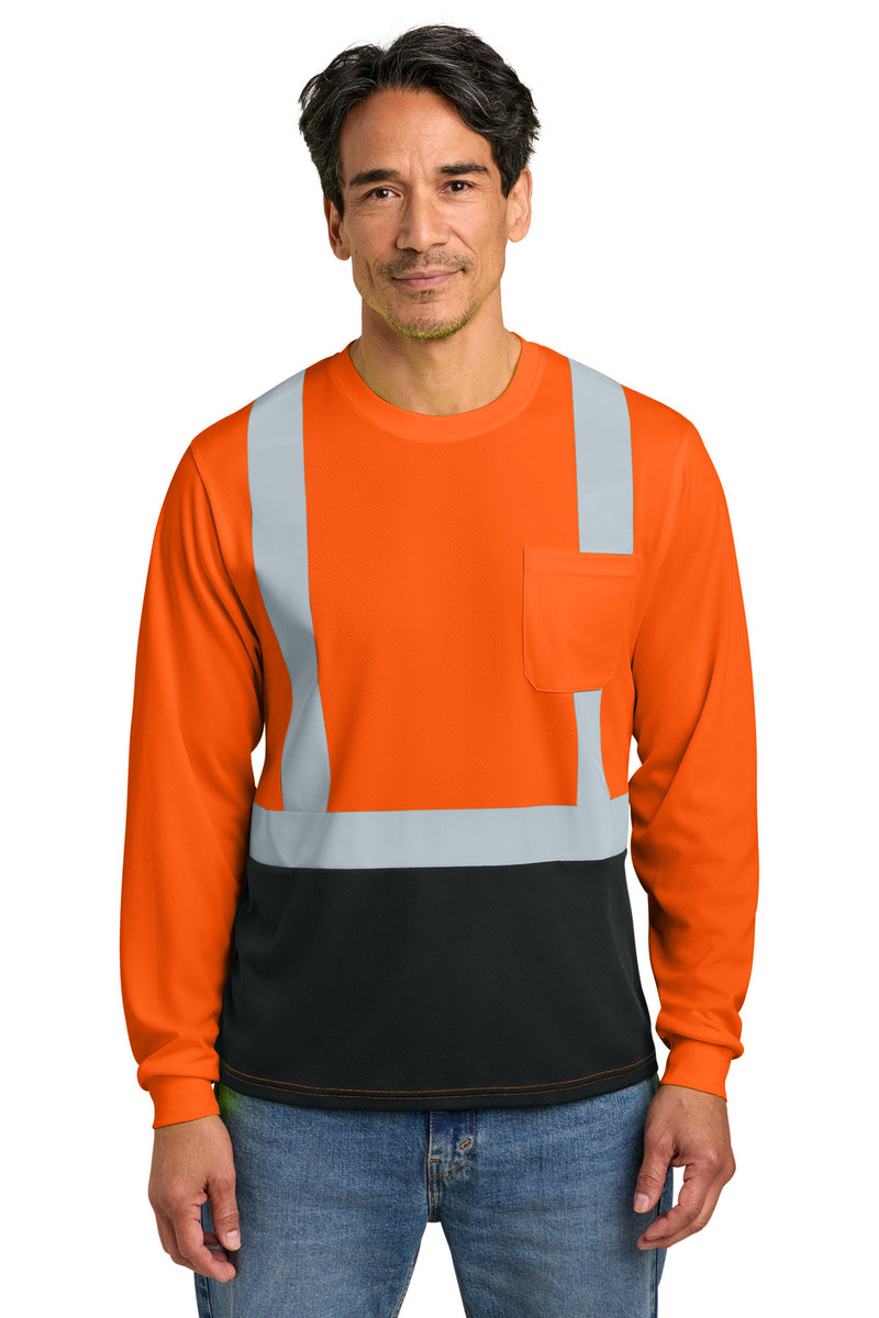 CornerStone ANSI 107 Class 2 Long Sleeve Mesh Blocked Tee CS207