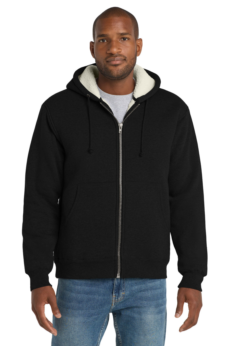 CornerStone Heavyweight Sherpa-Lined Hooded Fleece Jacket. CS625