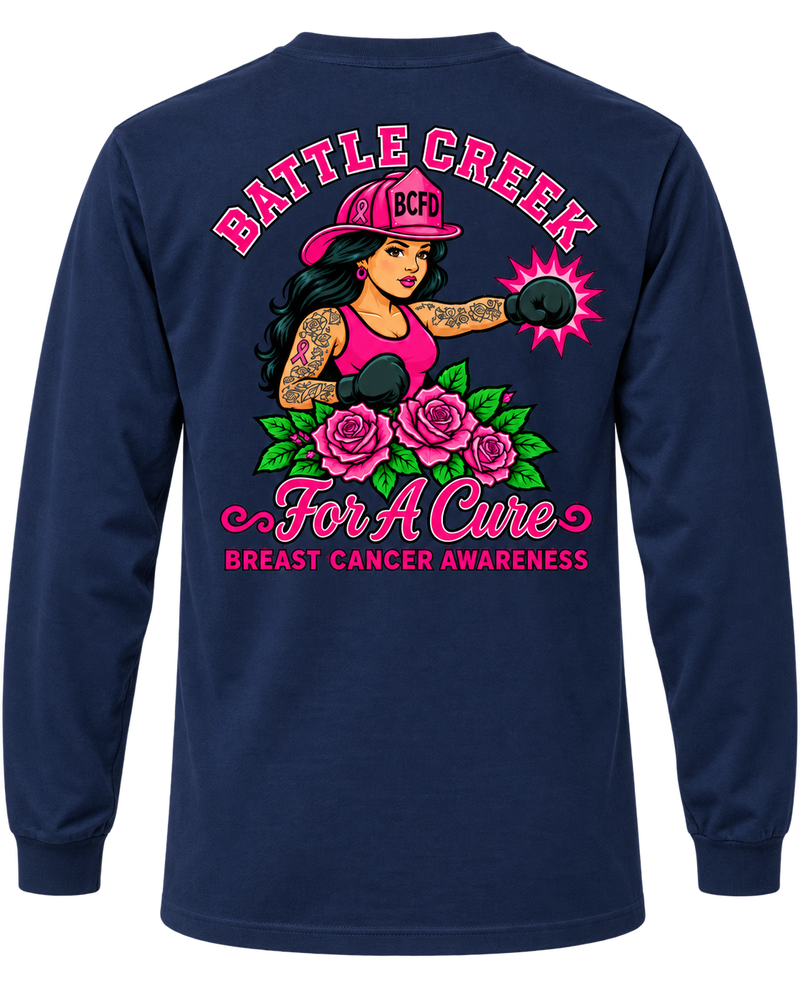 Battle Creek Fire - Breast Cancer Awareness Long Sleeve Tee
