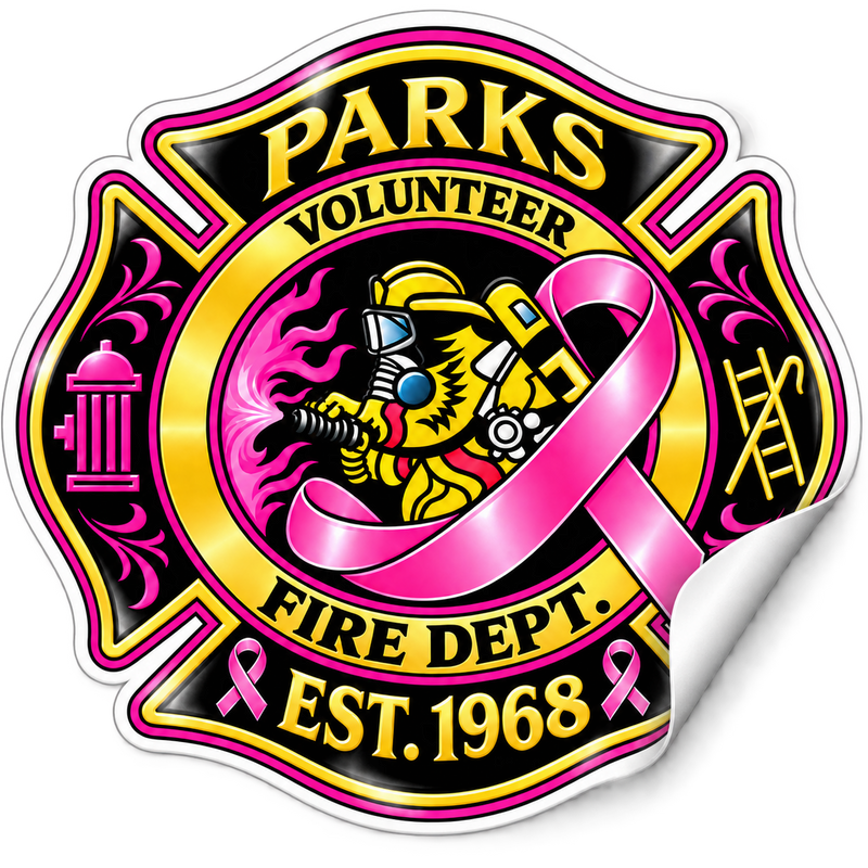 PVFD Breast Cancer Awareness Sticker