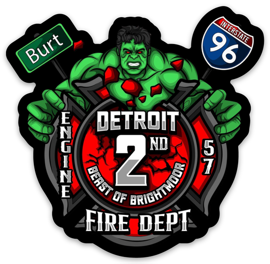 Detroit Fire E57 - Beast of Brightmoor Sticker