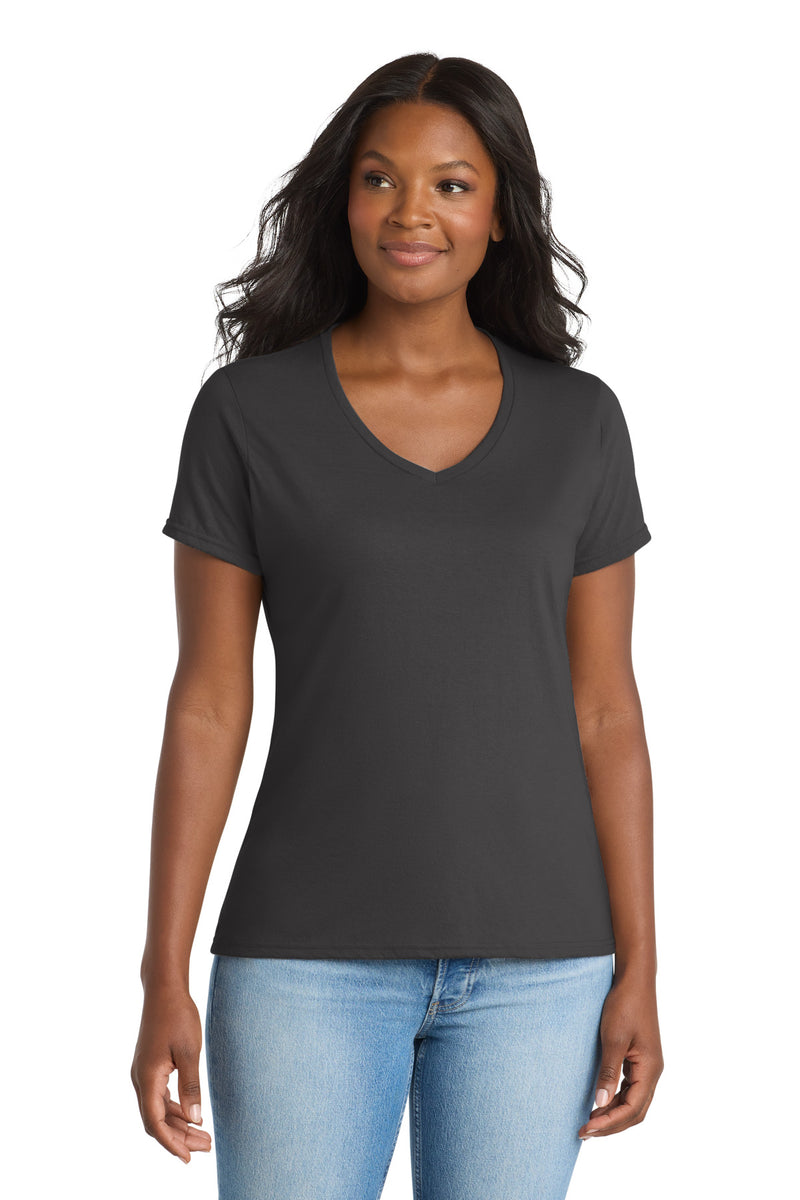 Port & Co Women's Performance Blend V-Neck Tee. LPC381V