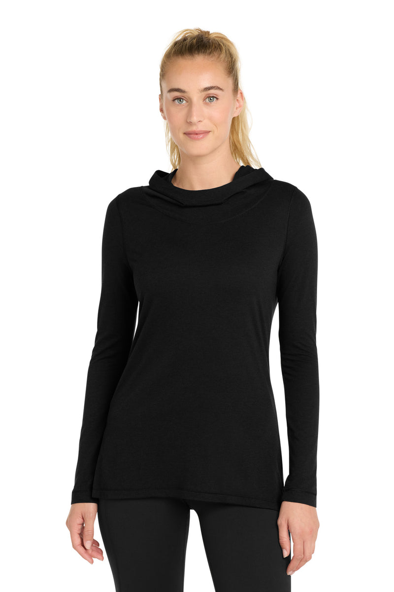 Sport-Tek Women's PosiCharge  Tri-Blend Wicking Long Sleeve Hoodie LST406