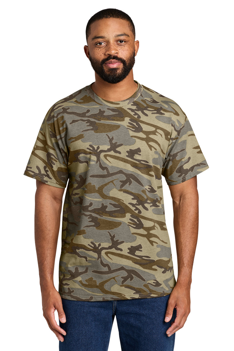 Port & Co Core Cotton Camo Tee.  PC54C