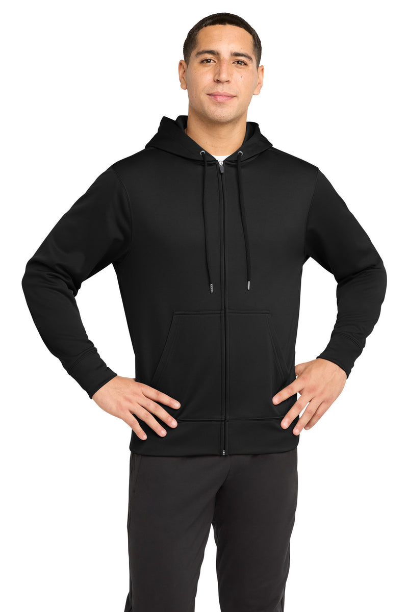 Sport-Tek Sport-Wick Fleece Full-Zip Hooded Jacket.  ST238