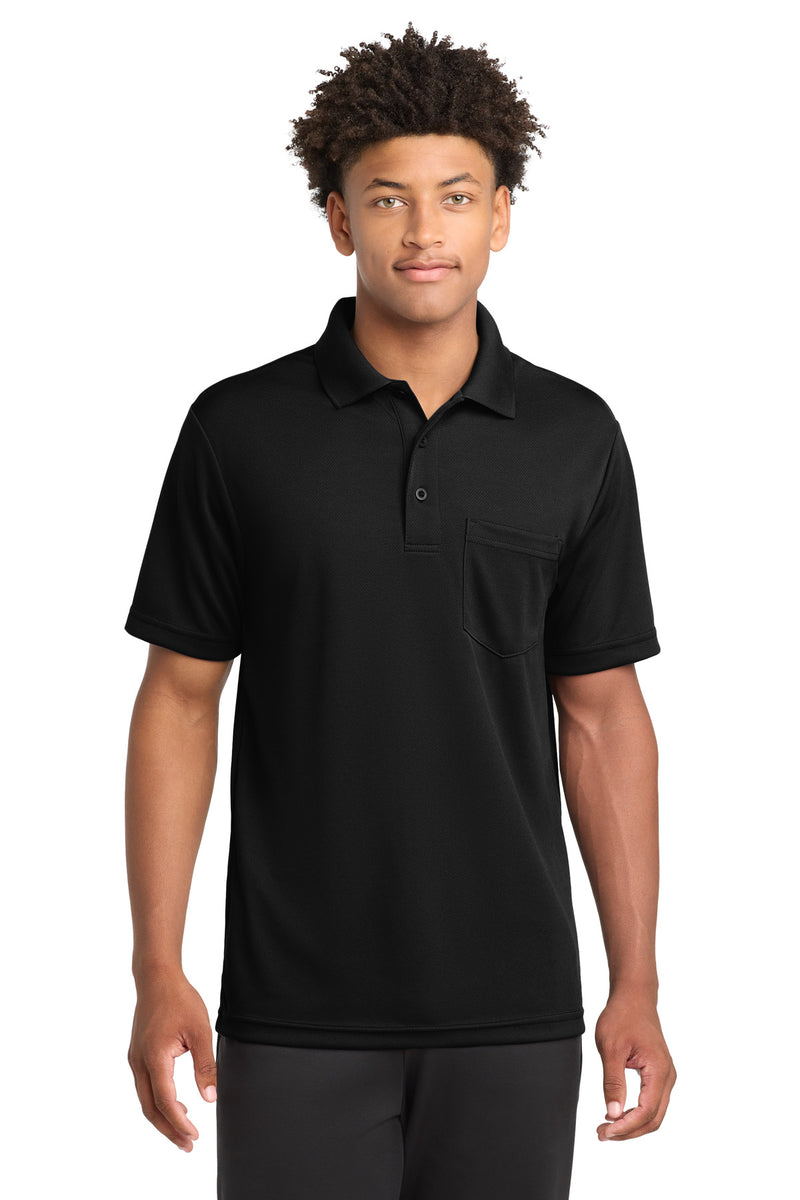 Sport-Tek  PosiCharge  RacerMesh  Pocket Polo. ST640P