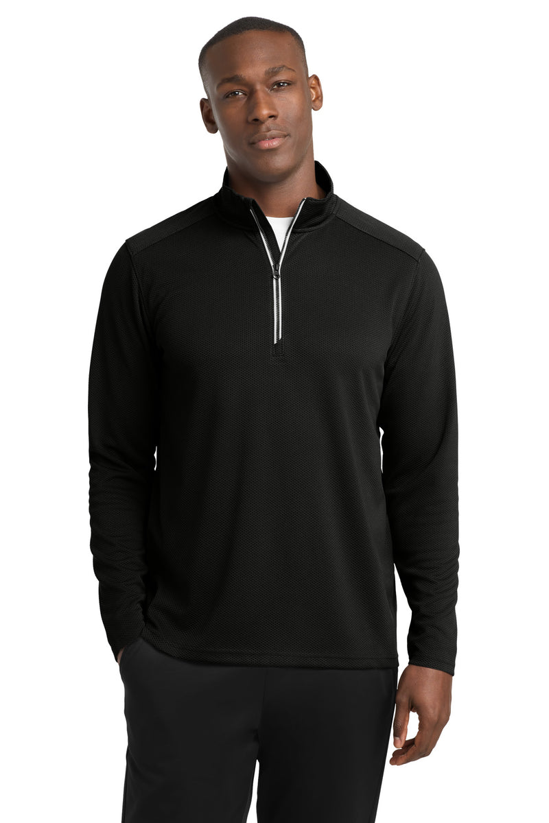 Sport-Tek Sport-Wick Textured 1/4-Zip Pullover.  ST860