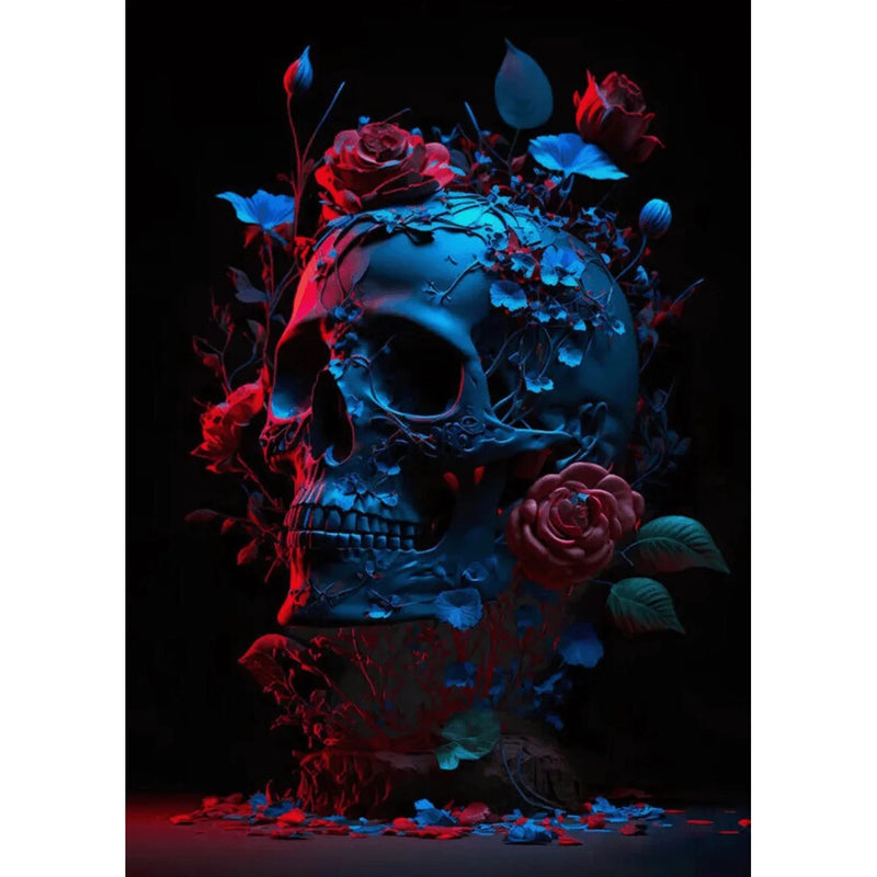 Flower Skull 2 - Holographic
