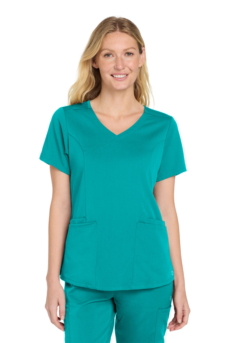 Wink Women's Premiere Flex Mock Wrap Top WW4268